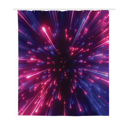 Cosmic Hyperspace Print Polyester Shower Curtain