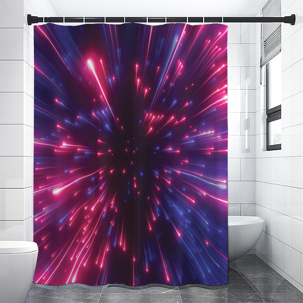 Cosmic Hyperspace Print Premium Shower Curtain