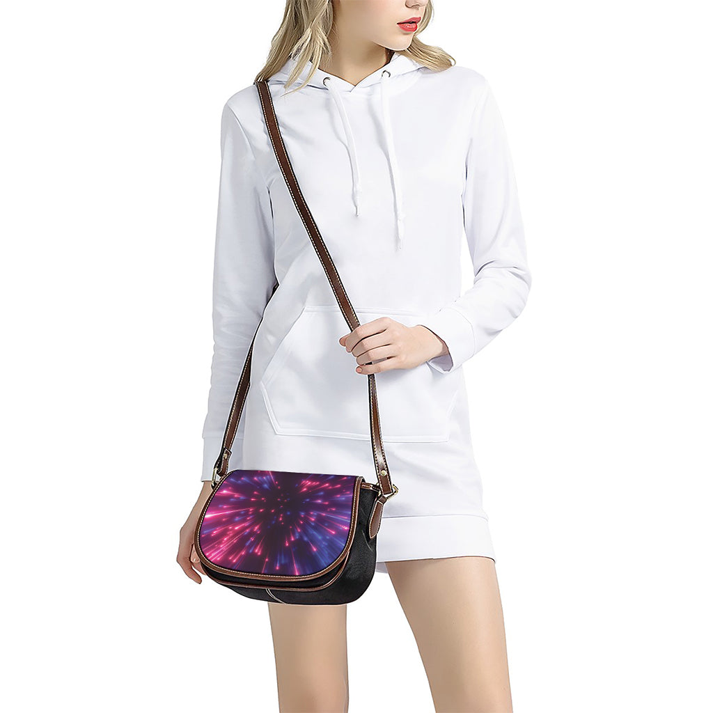 Cosmic Hyperspace Print Saddle Bag