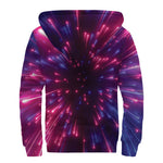 Cosmic Hyperspace Print Sherpa Lined Zip Up Hoodie