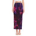 Cosmic Hyperspace Print Side Slit Maxi Skirt