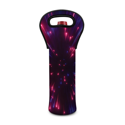 Cosmic Hyperspace Print Single Neoprene Wine Tote