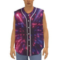 Cosmic Hyperspace Print Sleeveless Baseball Jersey