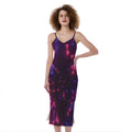 Cosmic Hyperspace Print Slim Fit Midi Cami Dress