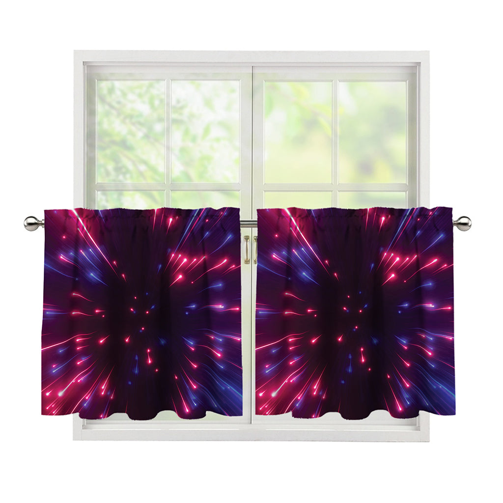 Cosmic Hyperspace Print Tier Curtains