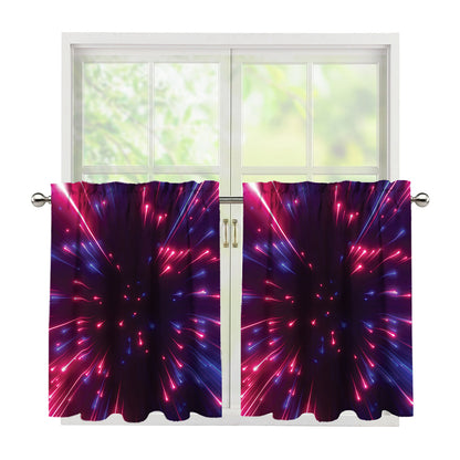 Cosmic Hyperspace Print Tier Curtains