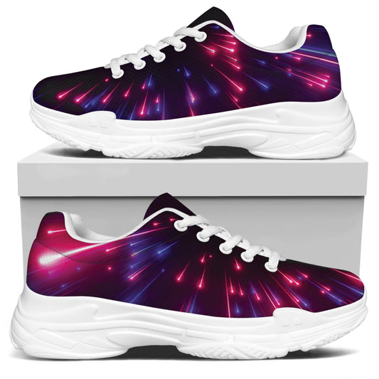 Cosmic Hyperspace Print White Chunky Shoes