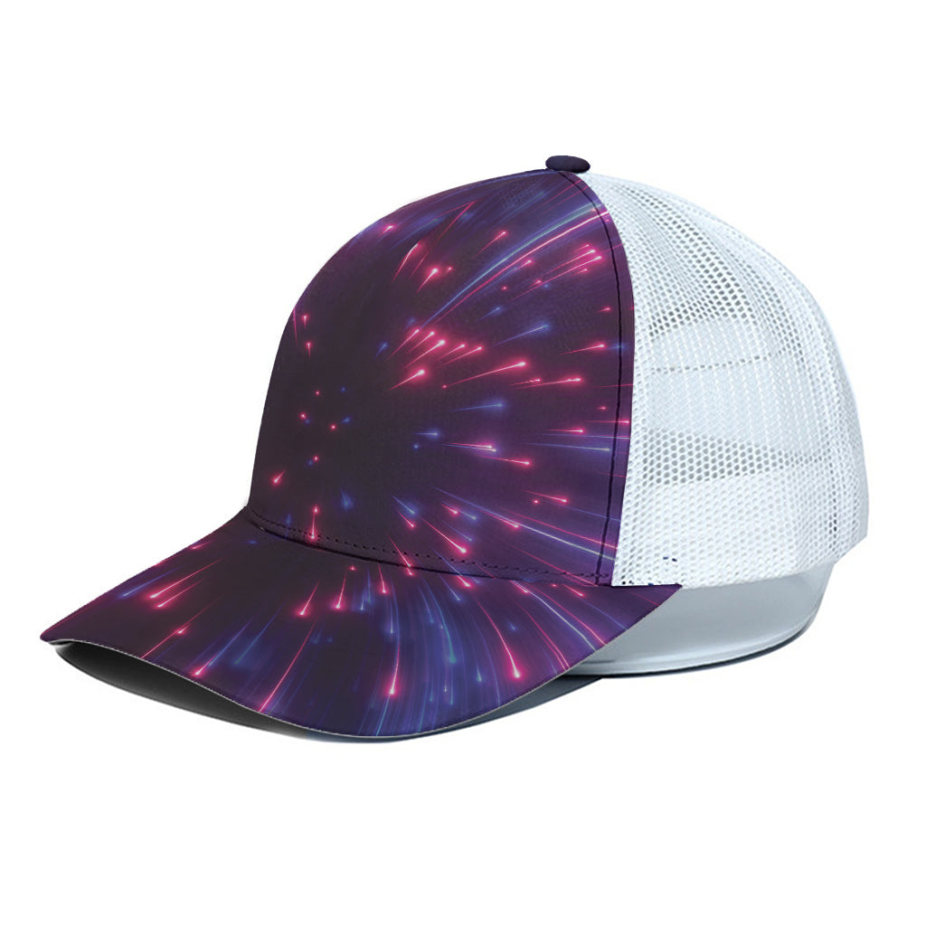 Cosmic Hyperspace Print White Mesh Trucker Cap