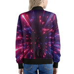 Cosmic Hyperspace Print Women's Bomber Jacket