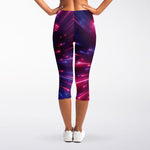 Cosmic Hyperspace Print Women's Capri Leggings