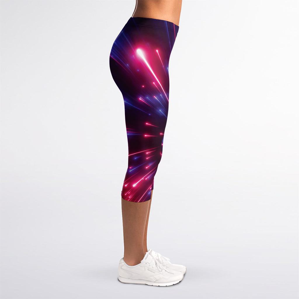 Cosmic Hyperspace Print Women's Capri Leggings