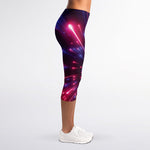 Cosmic Hyperspace Print Women's Capri Leggings