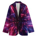 Cosmic Hyperspace Print Women's Cotton Blazer