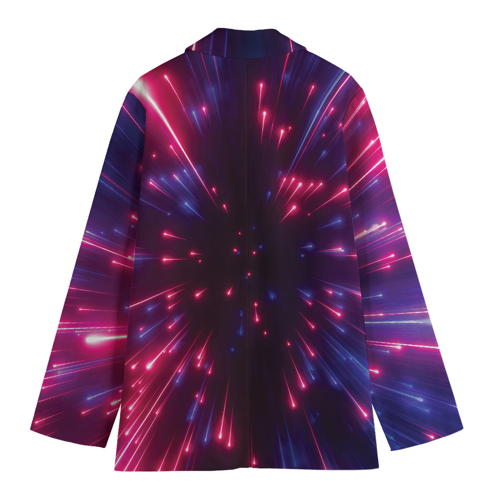 Cosmic Hyperspace Print Women's Cotton Blazer