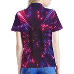 Cosmic Hyperspace Print Women's Polo Shirt