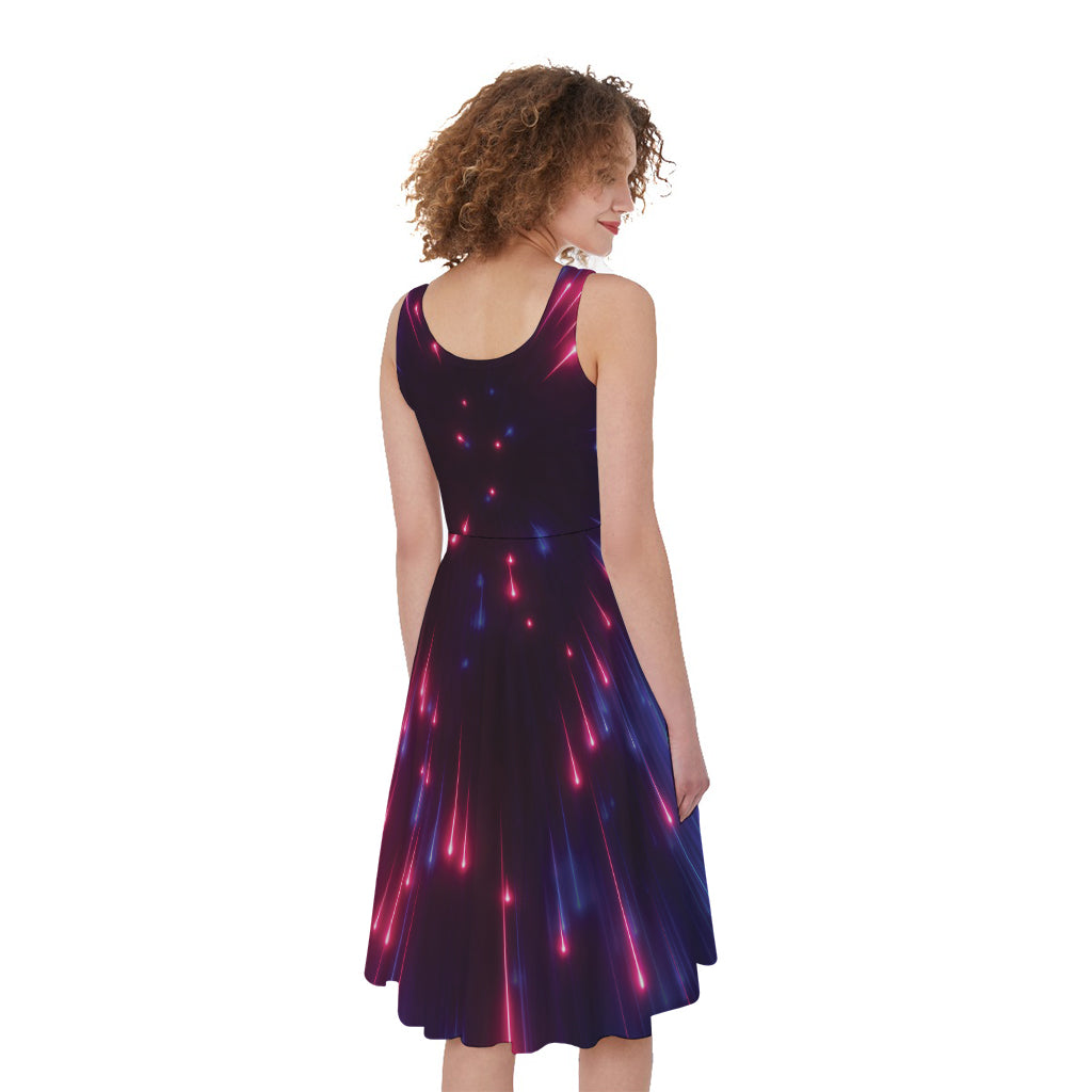 Cosmic Hyperspace Print Women's Sleeveless Dress