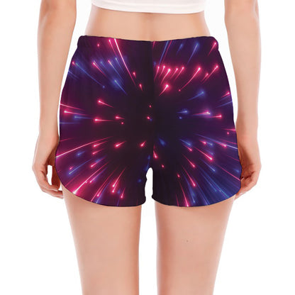 Cosmic Hyperspace Print Women's Split Running Shorts