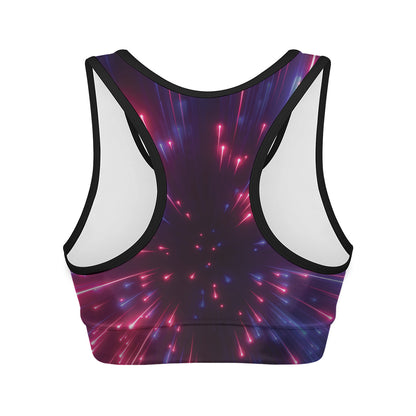 Cosmic Hyperspace Print Women's Sports Bra