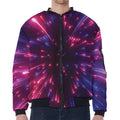 Cosmic Hyperspace Print Zip Sleeve Bomber Jacket