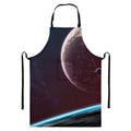 Cosmic Space Print Bib Apron With Pocket