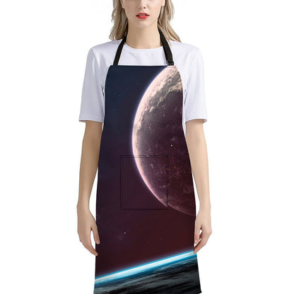 Cosmic Space Print Bib Apron With Pocket