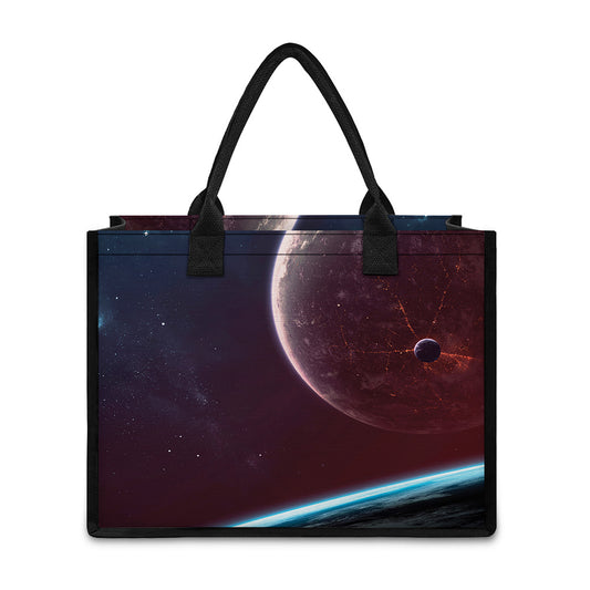 Cosmic Space Print Canvas Tote Bag