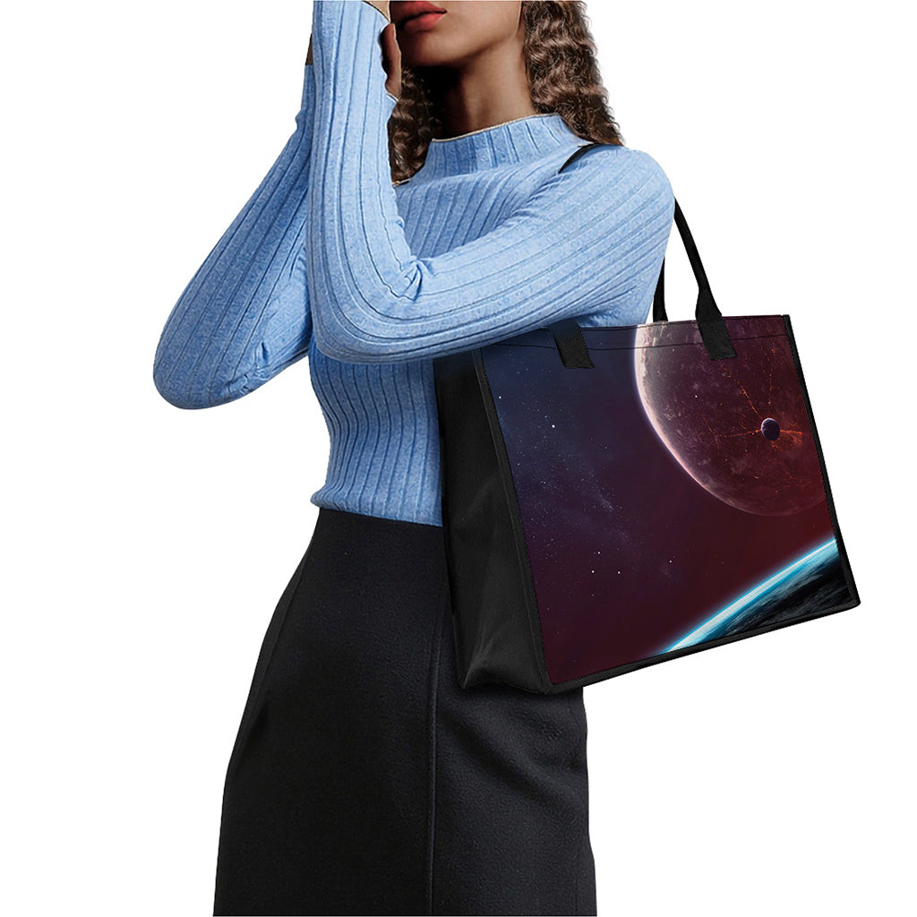 Cosmic Space Print Canvas Tote Bag