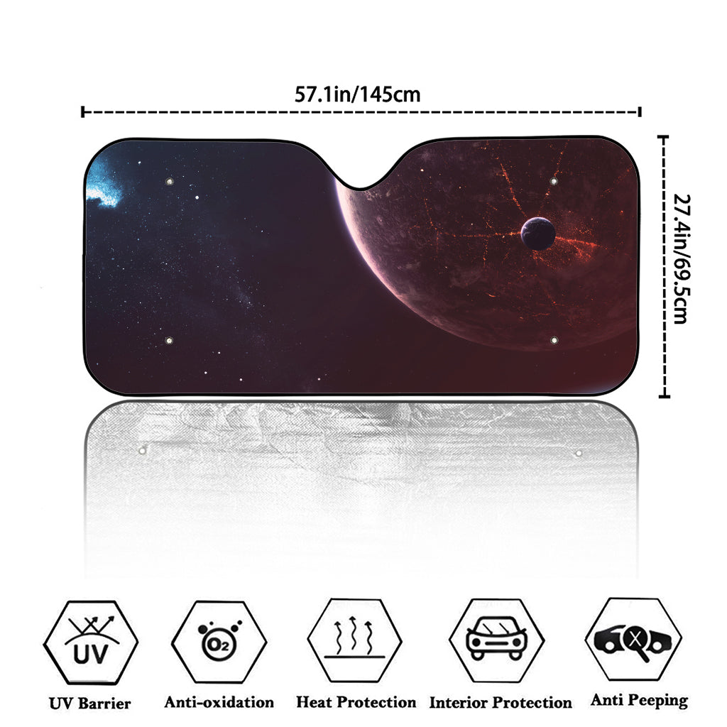 Cosmic Space Print Car Windshield Sun Shade