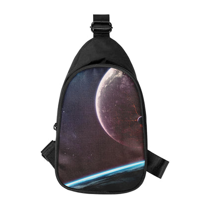Cosmic Space Print Chest Bag