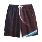 Cosmic Space Print Cotton Shorts