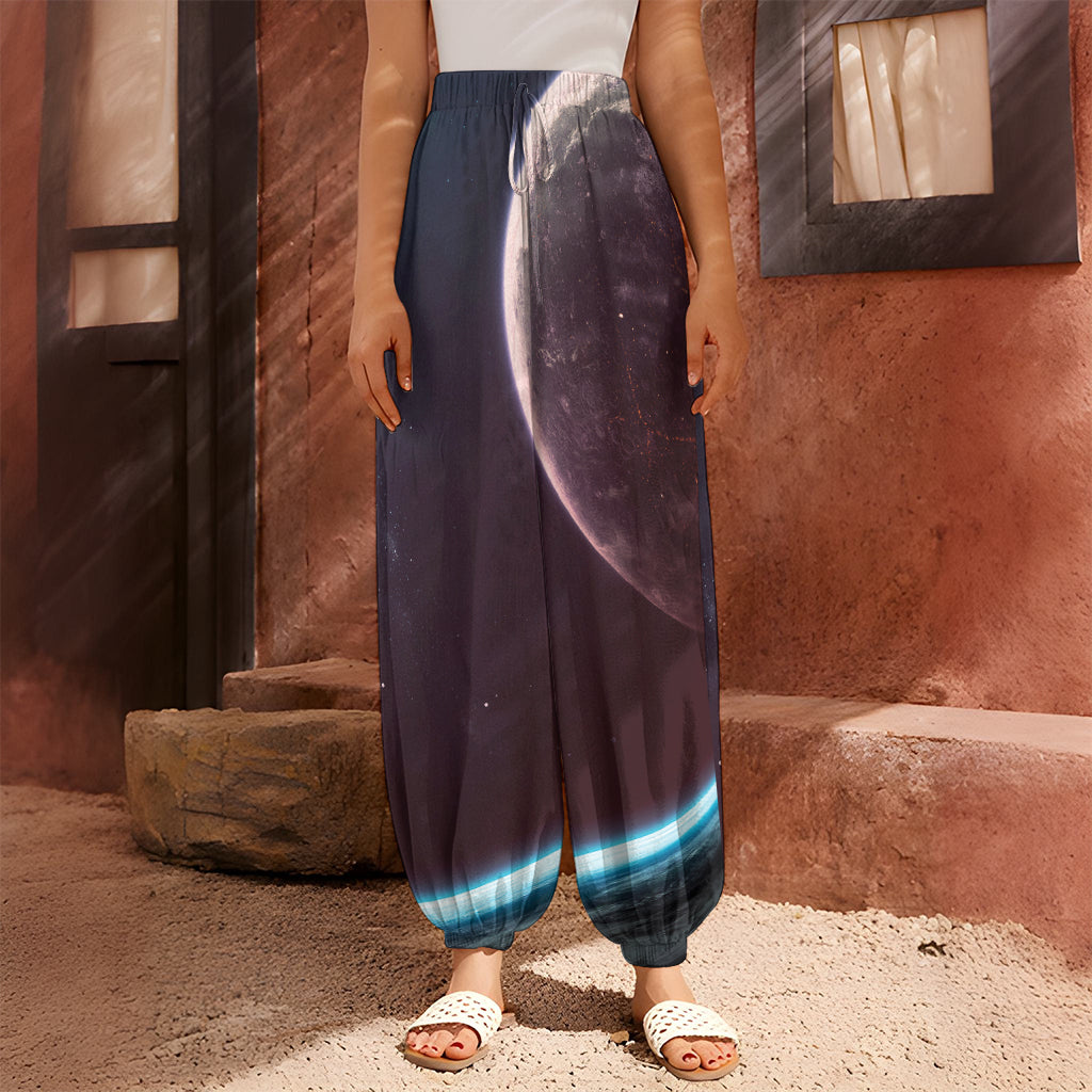 Cosmic Space Print Harem Pants