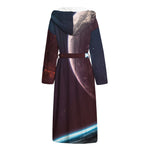 Cosmic Space Print Hooded Bathrobe