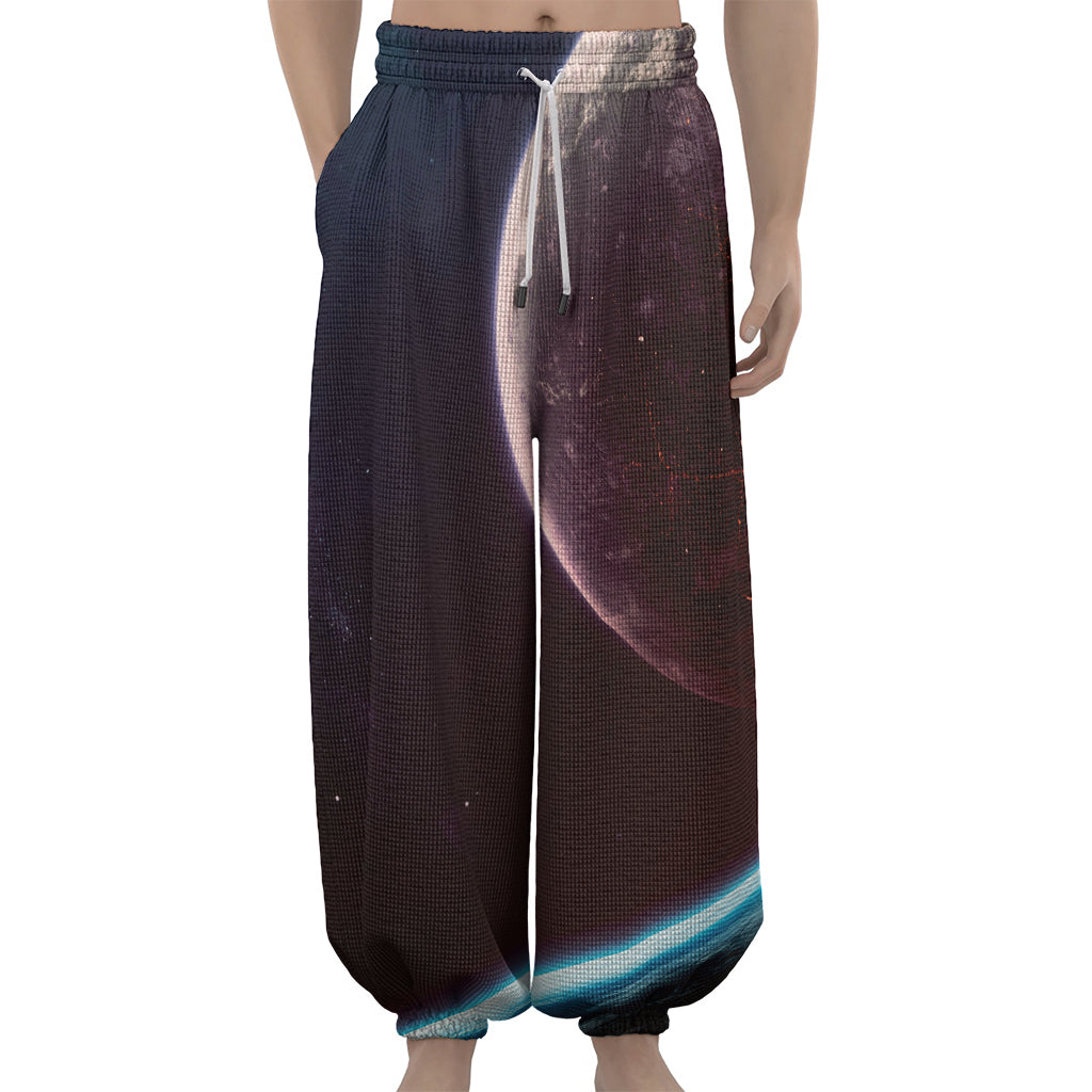 Cosmic Space Print Lantern Pants