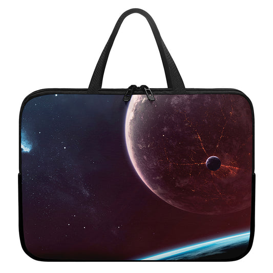 Cosmic Space Print Laptop Sleeve With Handle