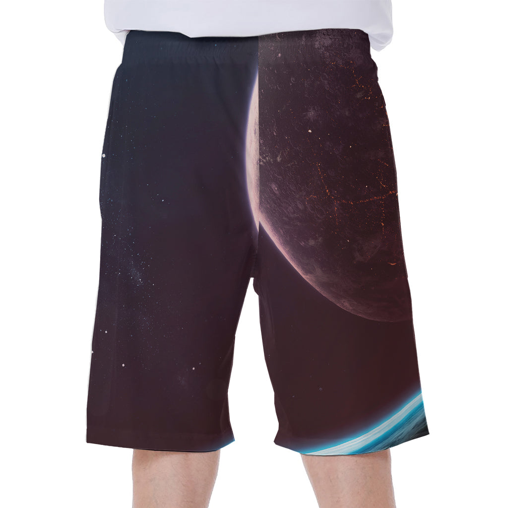 Cosmic Space Print Men's Beach Shorts