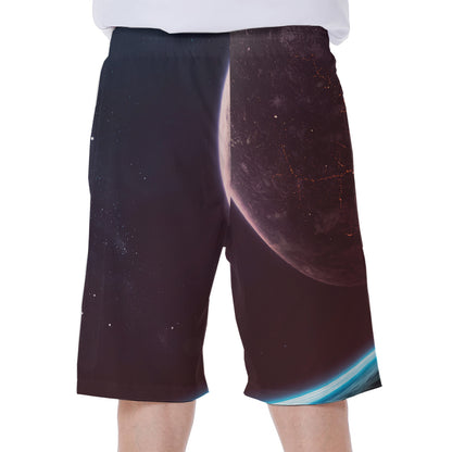 Cosmic Space Print Men's Beach Shorts