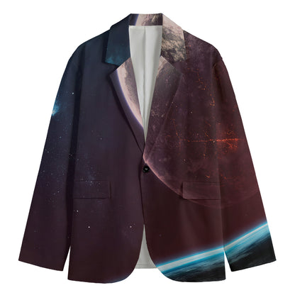 Cosmic Space Print Men's Blazer