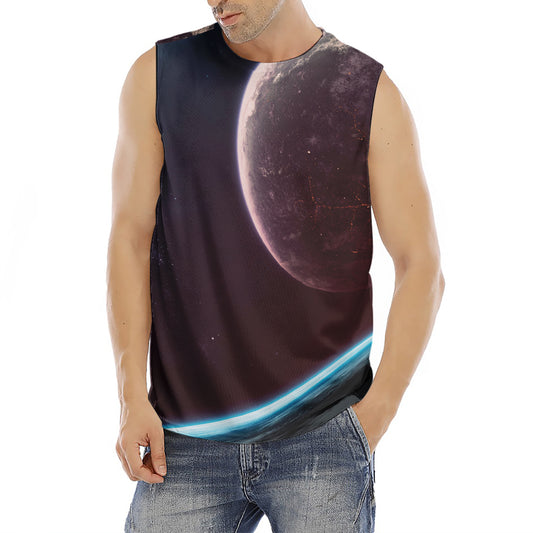 Cosmic Space Print Men's Fitness Tank Top