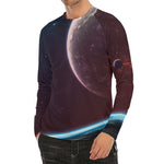 Cosmic Space Print Men's Long Sleeve Rash Guard