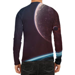 Cosmic Space Print Men's Long Sleeve Rash Guard