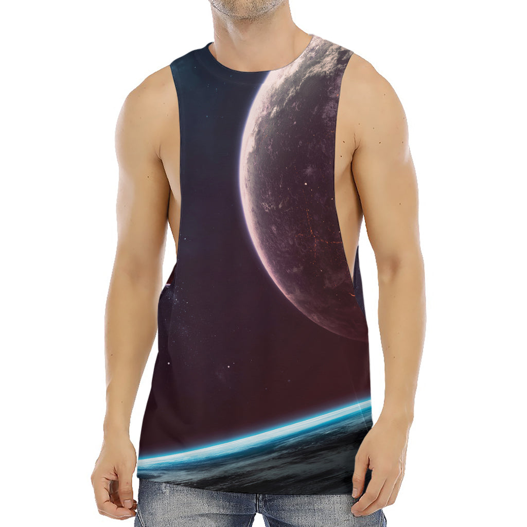 Cosmic Space Print Men's Muscle Tank Top