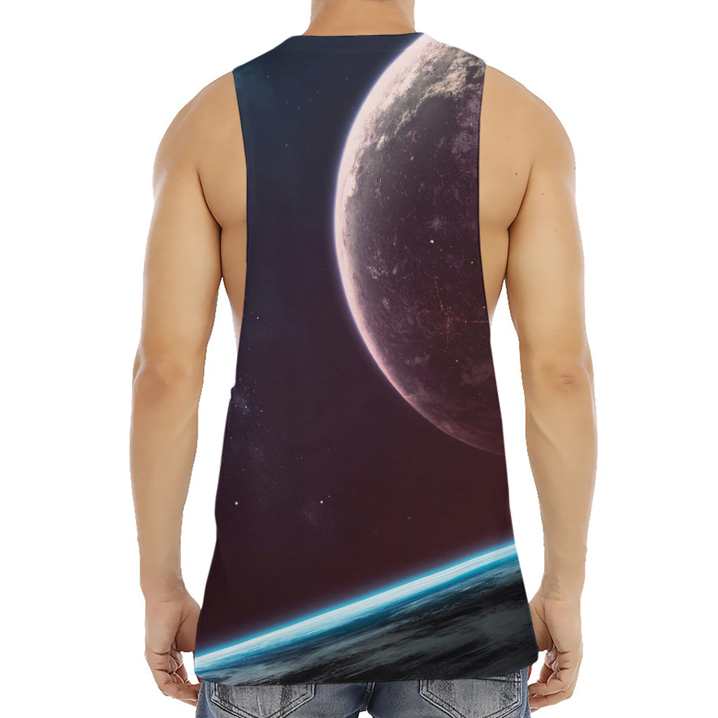 Cosmic Space Print Men's Muscle Tank Top