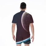Cosmic Space Print Men's Rompers