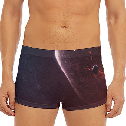 Cosmic Space Print Men's Short Boxer Briefs