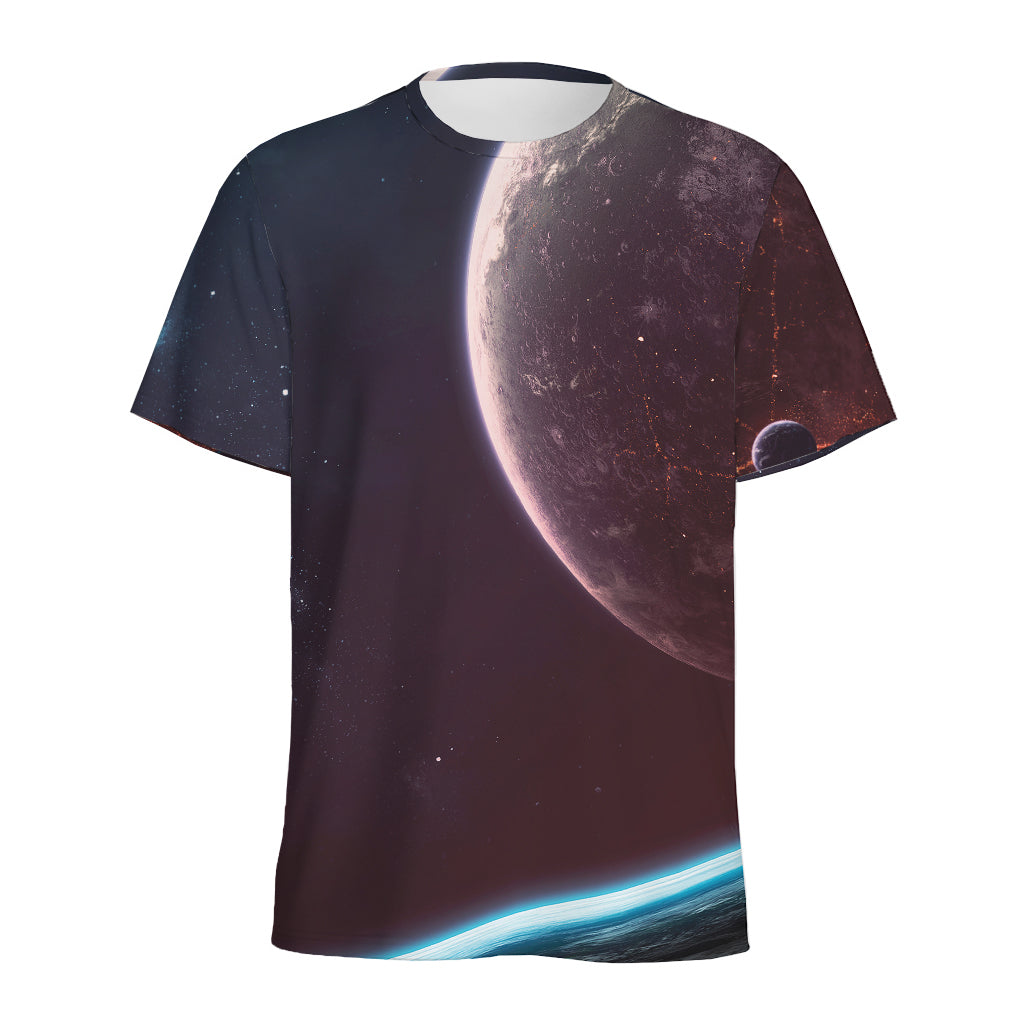 Cosmic Space Print Men's Sports T-Shirt