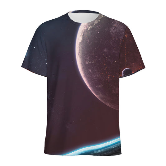 Cosmic Space Print Men's Sports T-Shirt