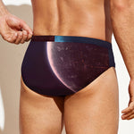 Cosmic Space Print Men's Swim Briefs