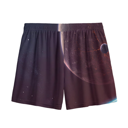 Cosmic Space Print Mesh Shorts