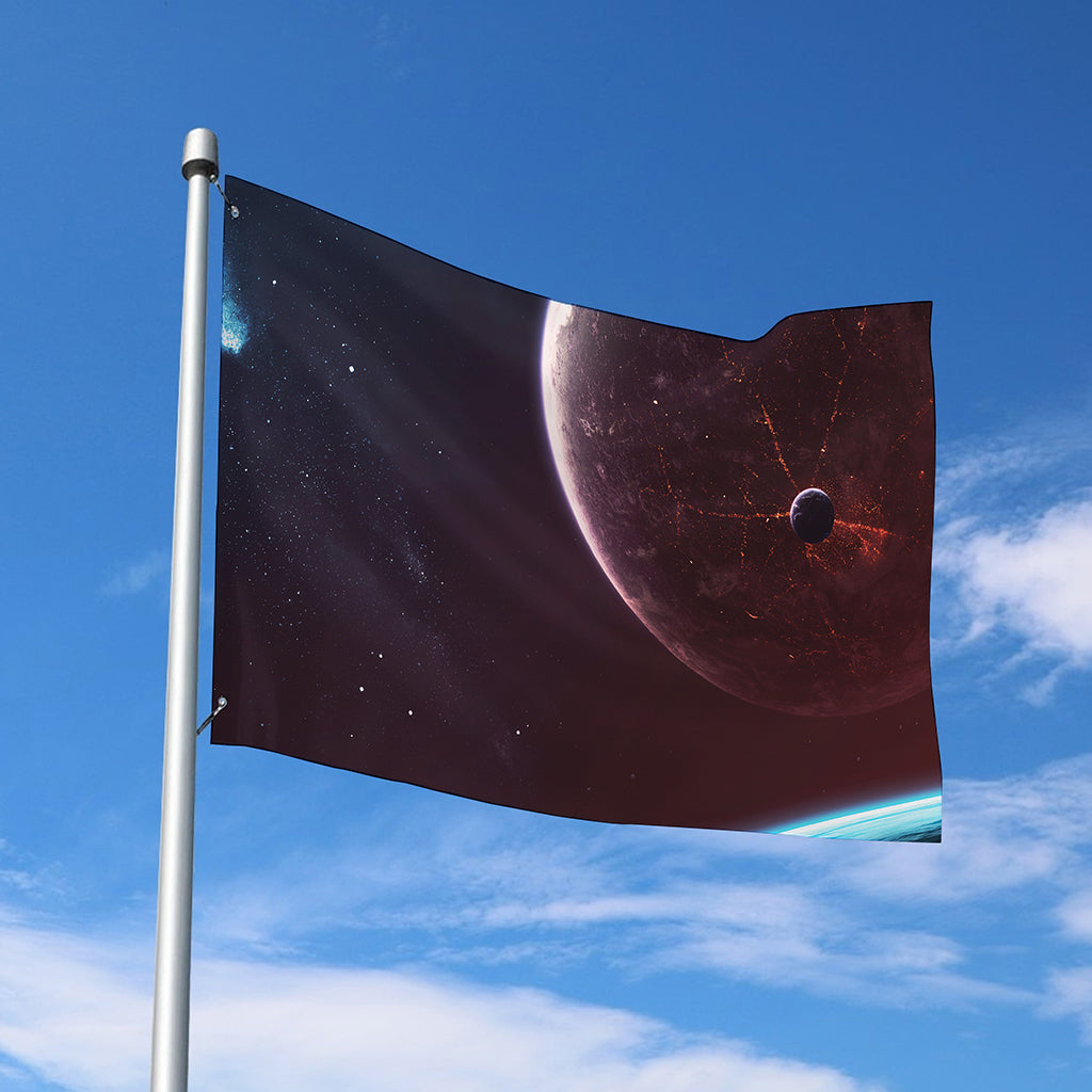 Cosmic Space Print Polyester Flag