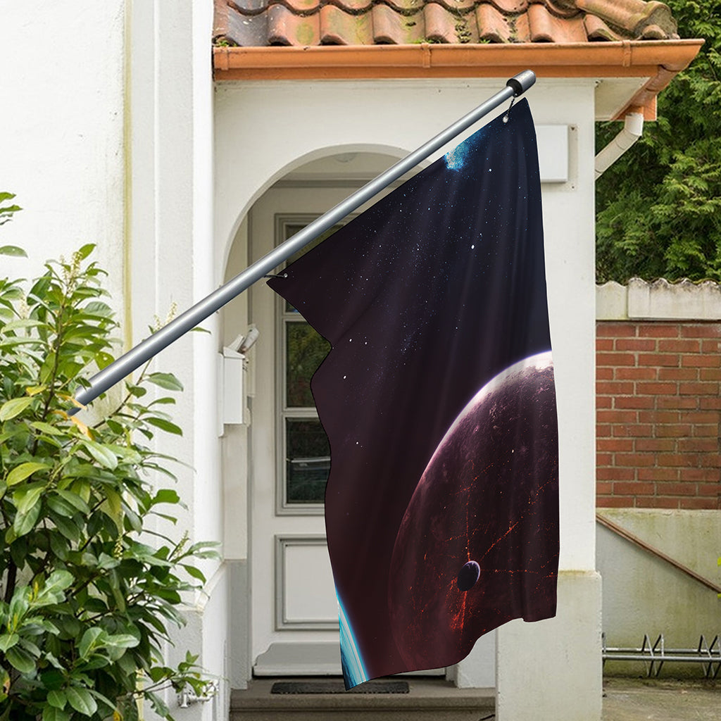 Cosmic Space Print Polyester Flag